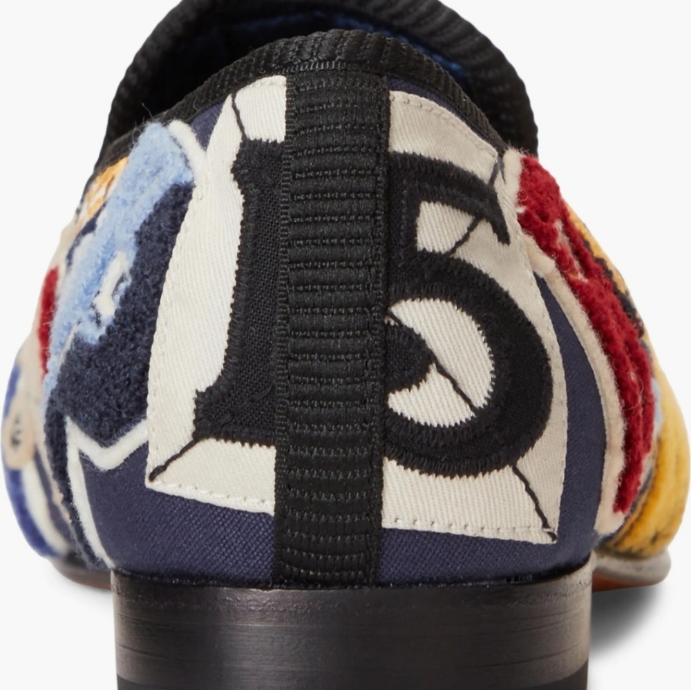 Polo by Ralph Lauren Navy Canvas Paxton Slip-Ons with Patch Accents - Picture 9 of 11